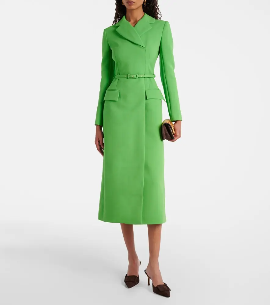 Emilia Wickstead Kalonice wool crêpe midi dress | Thumbnail 4