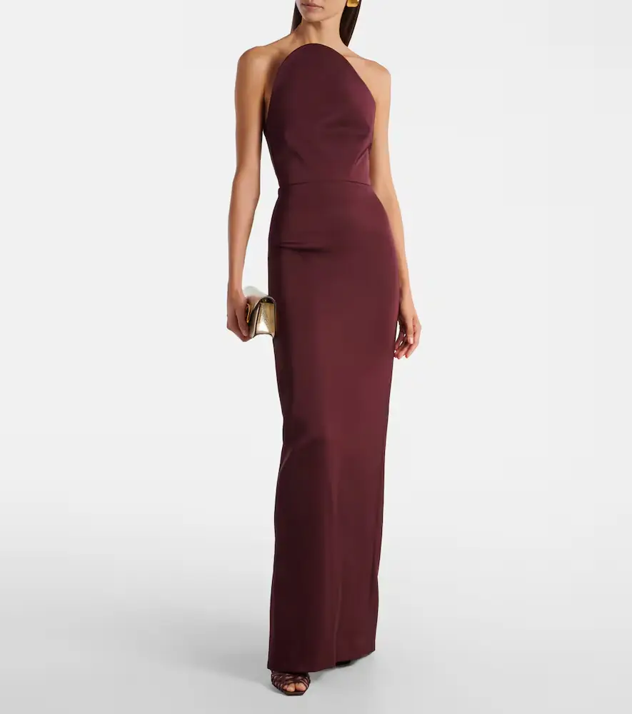 David Koma Asymmetric satin gown | Thumbnail 4