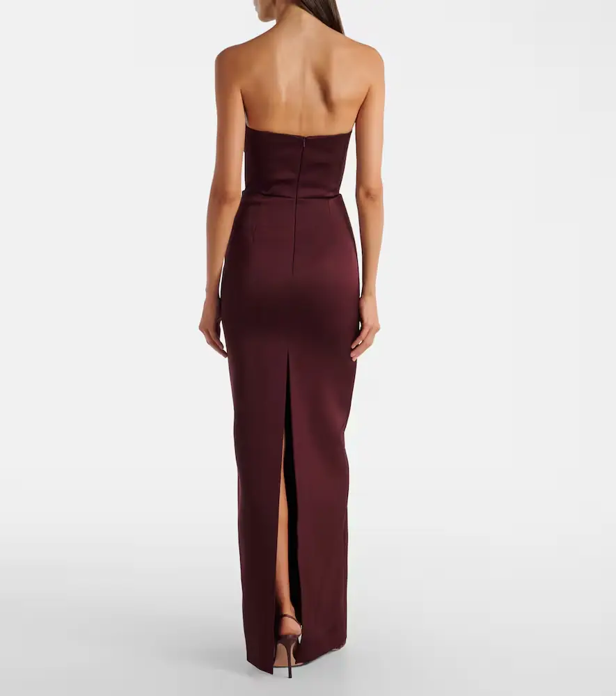 David Koma Asymmetric satin gown | Thumbnail 5