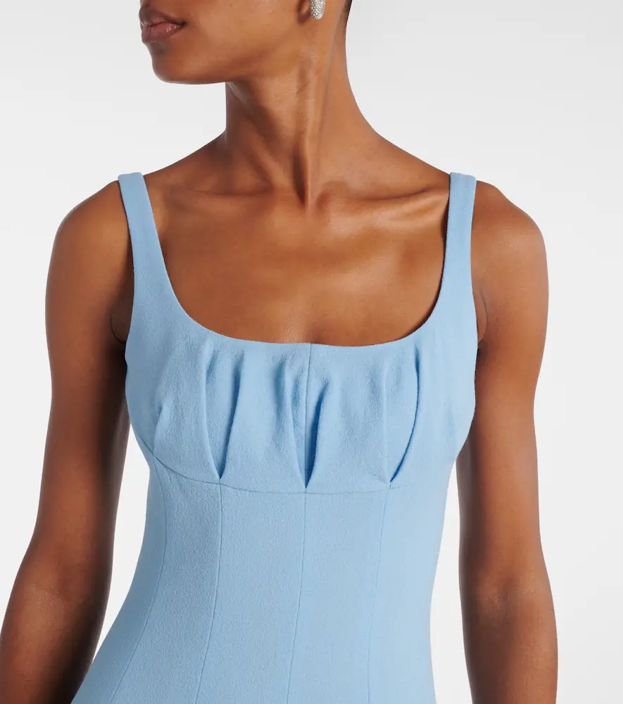 Emilia Wickstead Collins pleated wool crêpe midi dress | Thumbnail 3