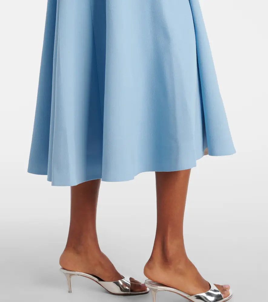 Emilia Wickstead Collins pleated wool crêpe midi dress | Thumbnail 4