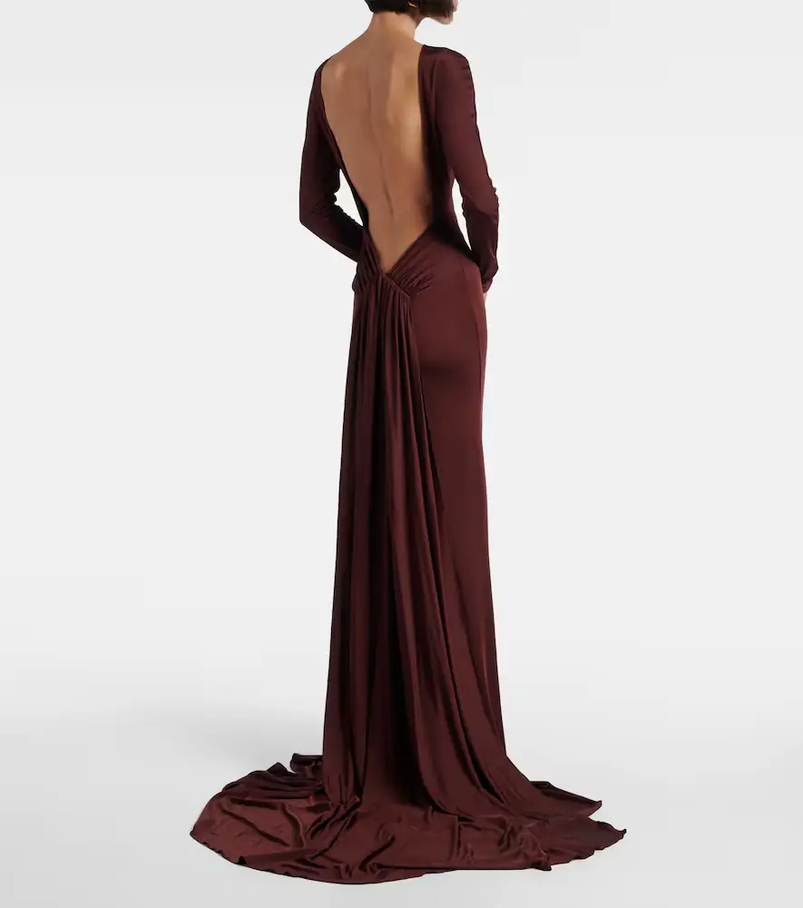 David Koma Gathered jersey gown | Thumbnail 2