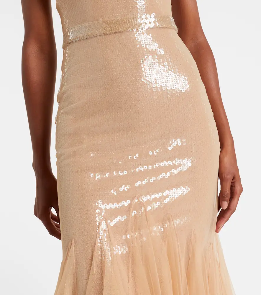 David Koma Sequined tulle gown | Thumbnail 4 David Koma Sequined tulle gown | Thumbnail 4
