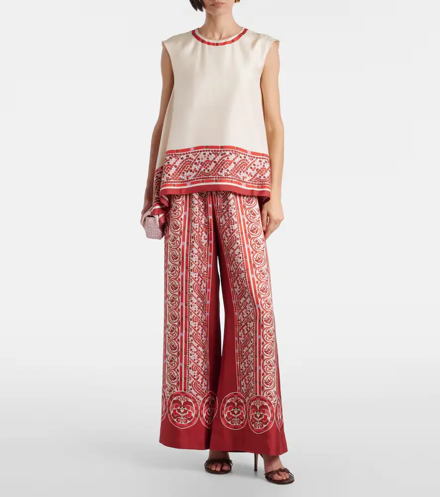 La DoubleJ San Carlo printed silk twill top | Thumbnail 4