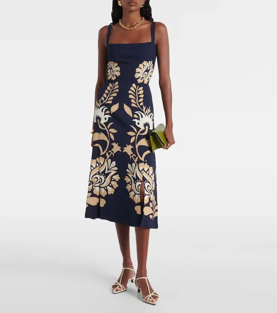 La DoubleJ Buy Me A Martini floral satin midi dress | Thumbnail 2