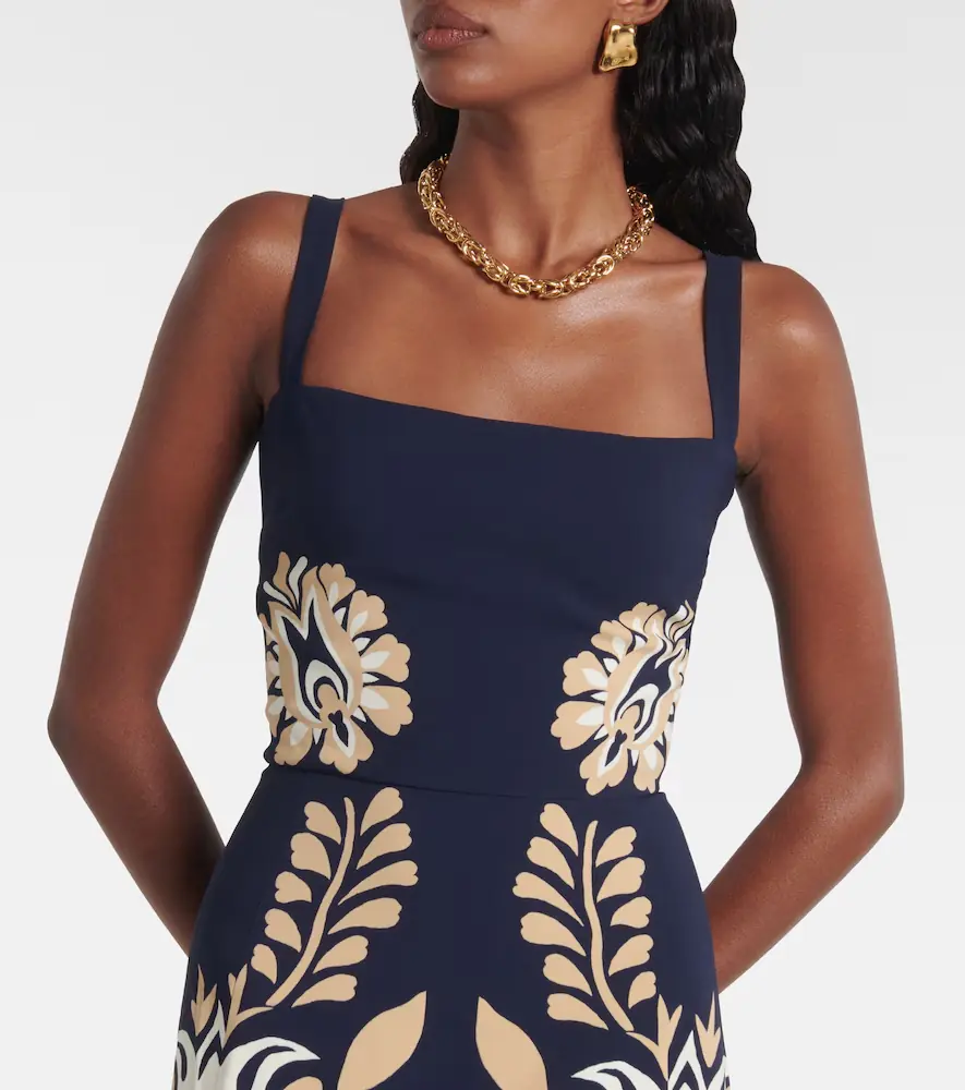 La DoubleJ Buy Me A Martini floral satin midi dress | Thumbnail 5