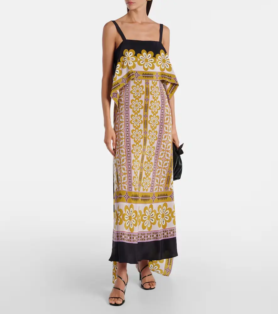 La DoubleJ Printed silk crêpe de chine maxi dress | Thumbnail 3