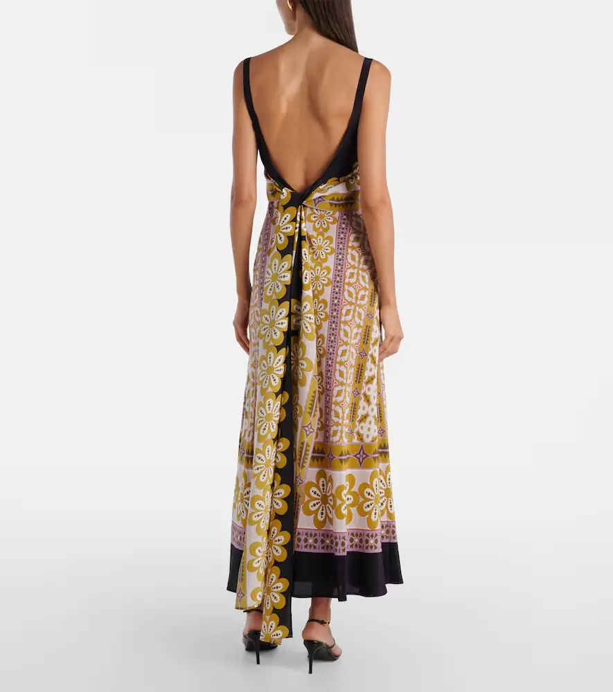 La DoubleJ Printed silk crêpe de chine maxi dress | Thumbnail 5