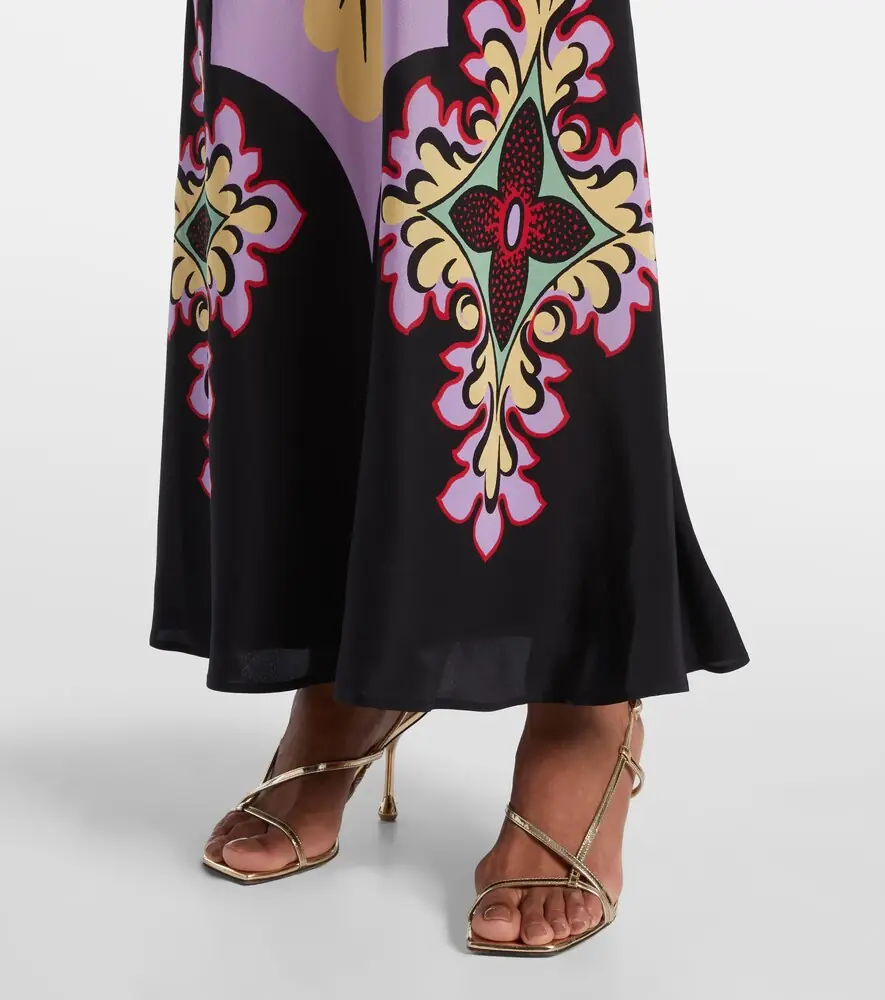 La DoubleJ Marlene silk crêpe de chine maxi dress | Thumbnail 3