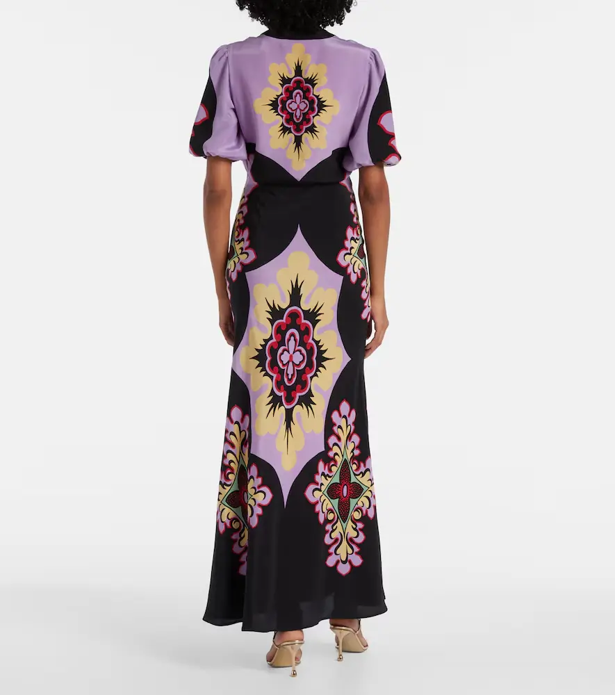 La DoubleJ Marlene silk crêpe de chine maxi dress | Thumbnail 4