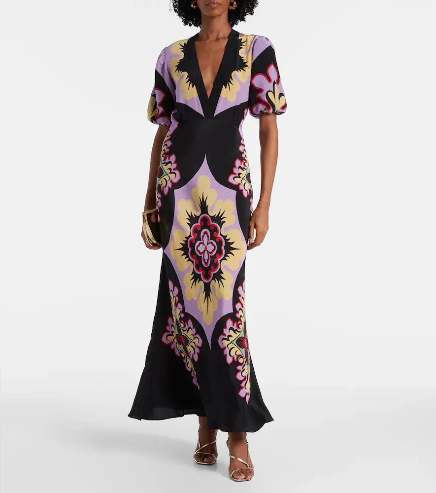 La DoubleJ Marlene silk crêpe de chine maxi dress | Thumbnail 5