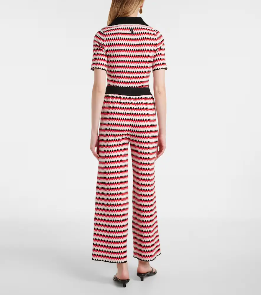 La DoubleJ Checkers knitted wide-leg pants | Thumbnail 5