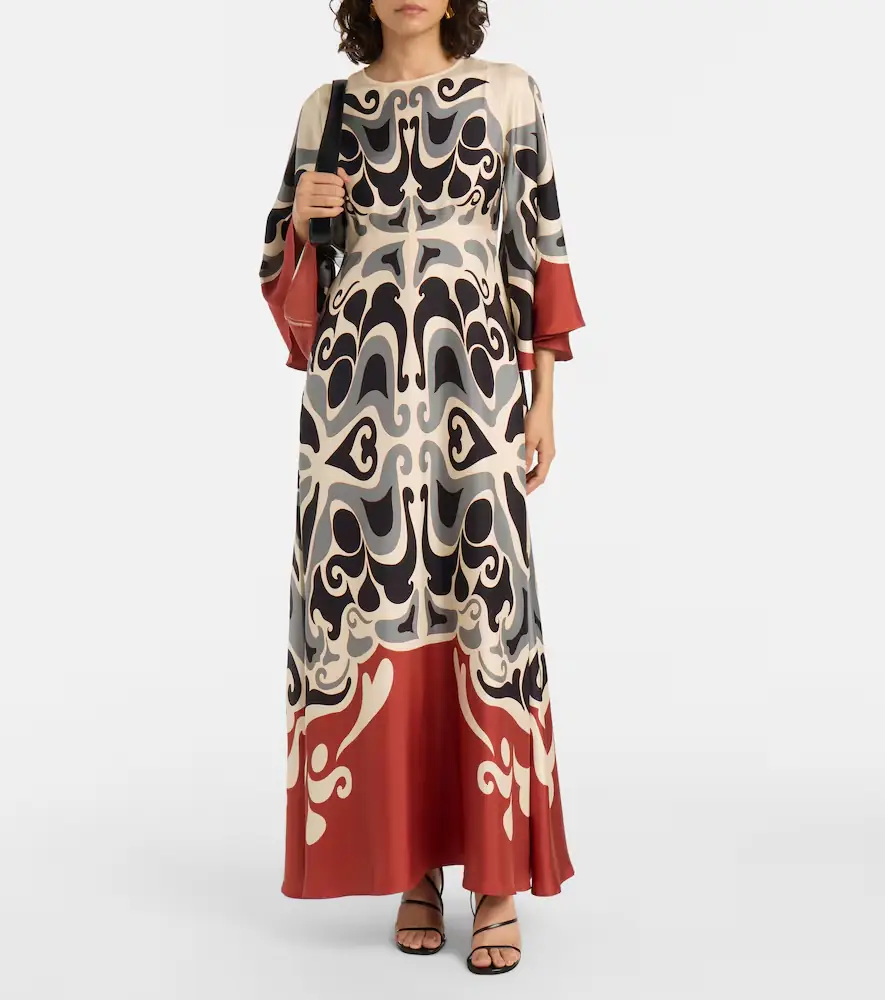 La DoubleJ Phoenix Placée silk twill maxi dress | Thumbnail 2