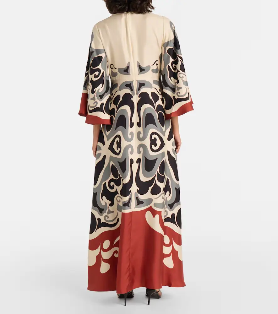 La DoubleJ Phoenix Placée silk twill maxi dress | Thumbnail 3