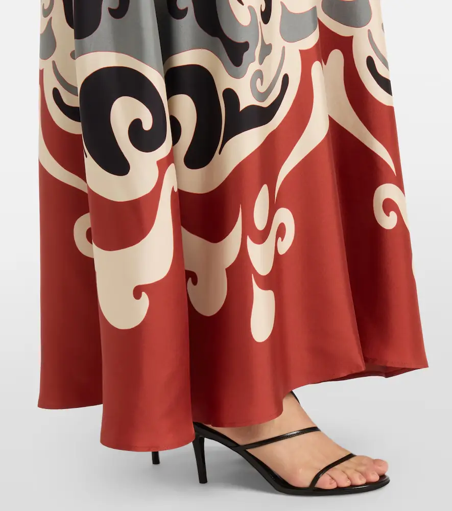 La DoubleJ Phoenix Placée silk twill maxi dress | Thumbnail 4