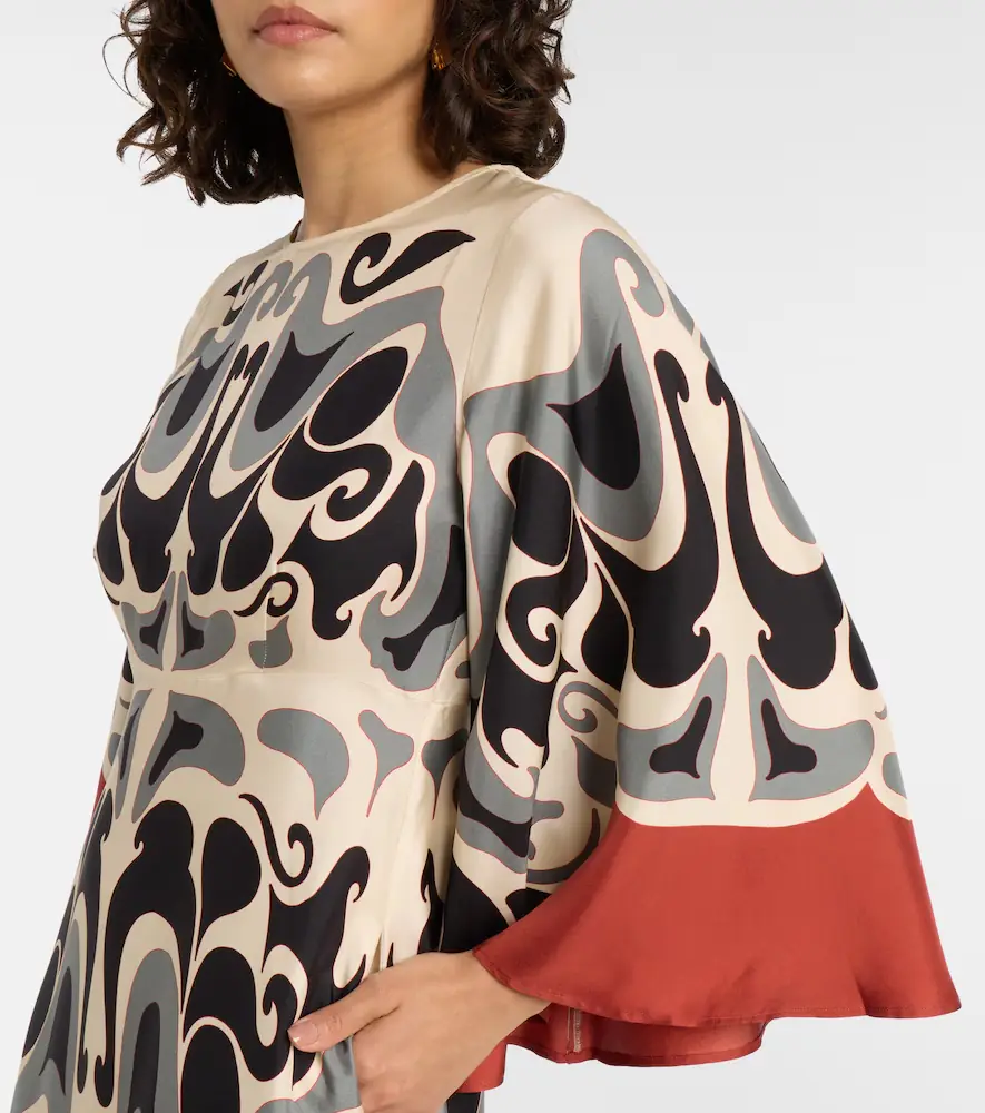 La DoubleJ Phoenix Placée silk twill maxi dress | Thumbnail 5