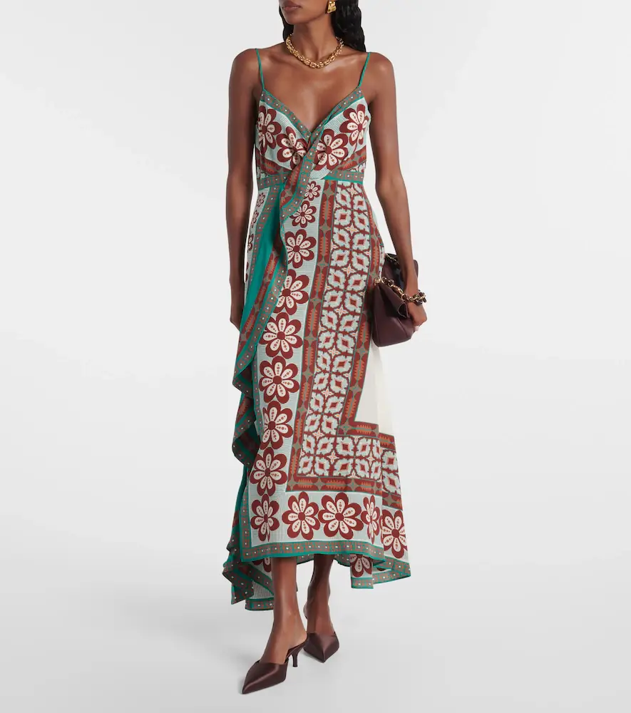 La DoubleJ Turn Around silk crêpe de chine maxi dress | Thumbnail 2