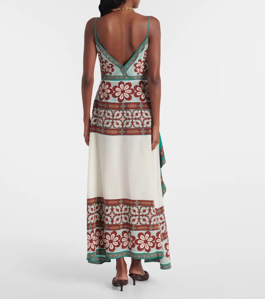 La DoubleJ Turn Around silk crêpe de chine maxi dress | Thumbnail 3