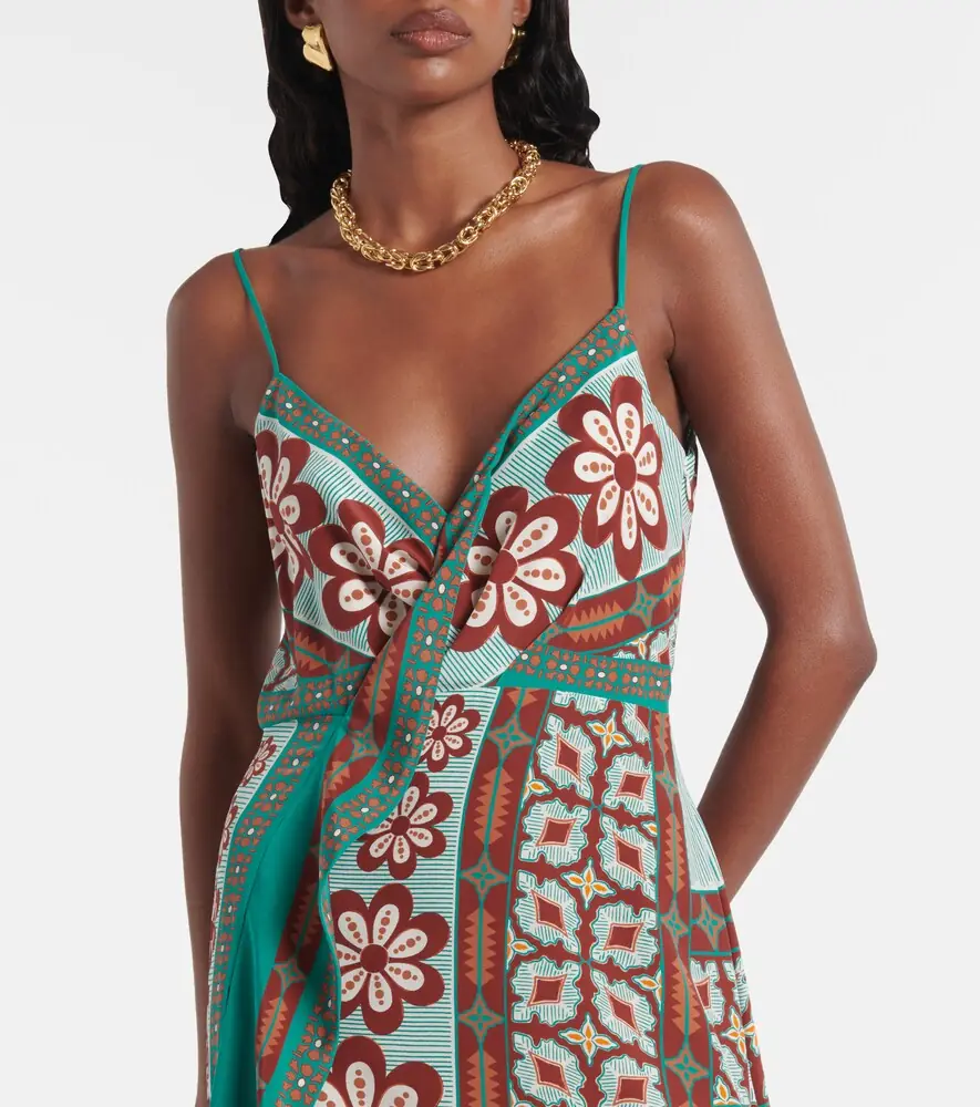 La DoubleJ Turn Around silk crêpe de chine maxi dress | Thumbnail 4