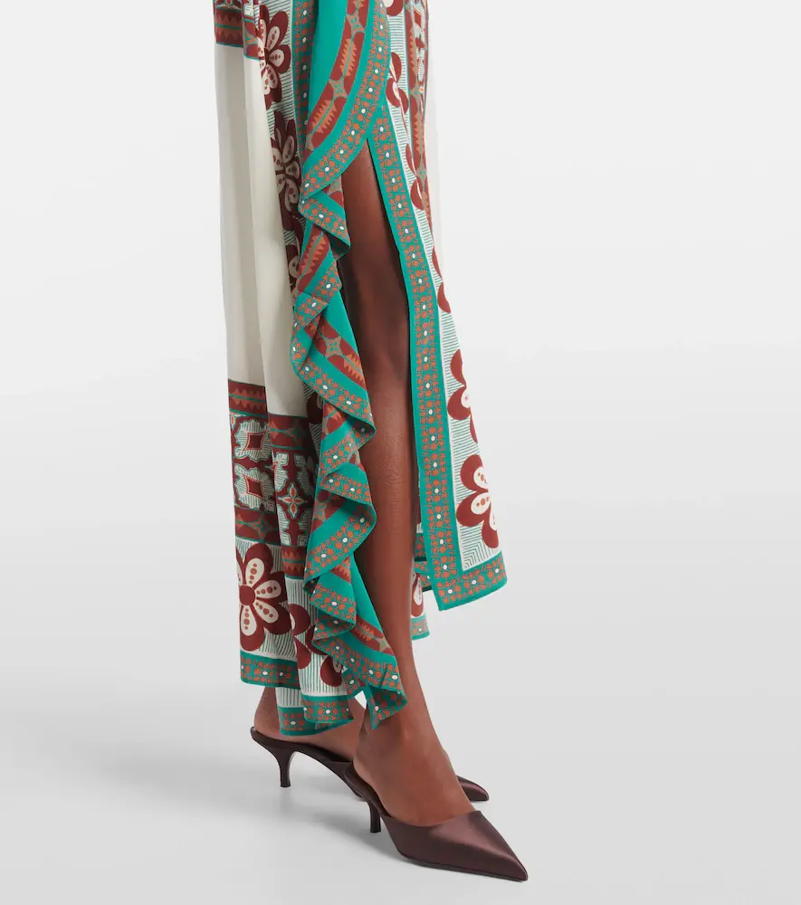 La DoubleJ Turn Around silk crêpe de chine maxi dress | Thumbnail 5