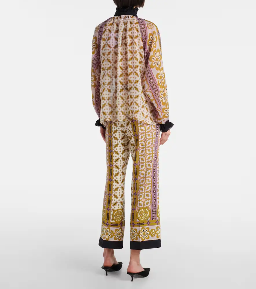 La DoubleJ Cerere printed tie-neck silk blouse | Thumbnail 5
