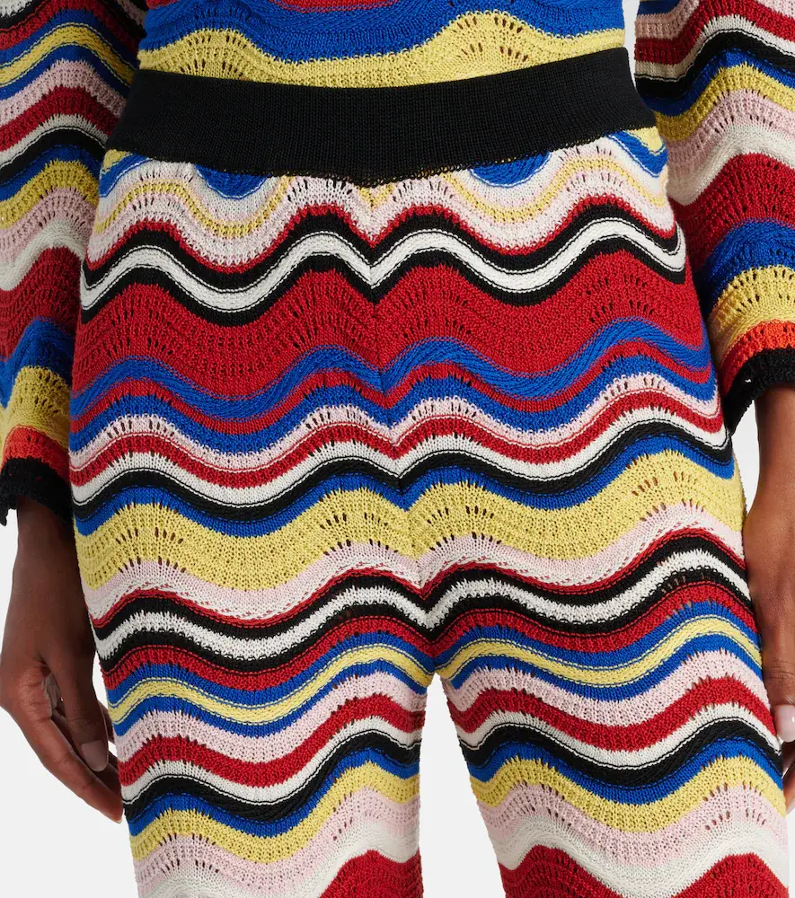 La DoubleJ Chevron crochet cotton wide-leg pants | Thumbnail 4