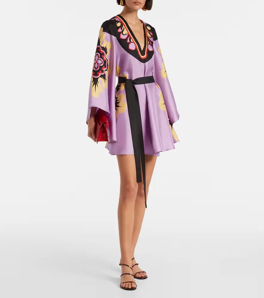 La DoubleJ Magnifico Placée silk twill minidress | Thumbnail 2