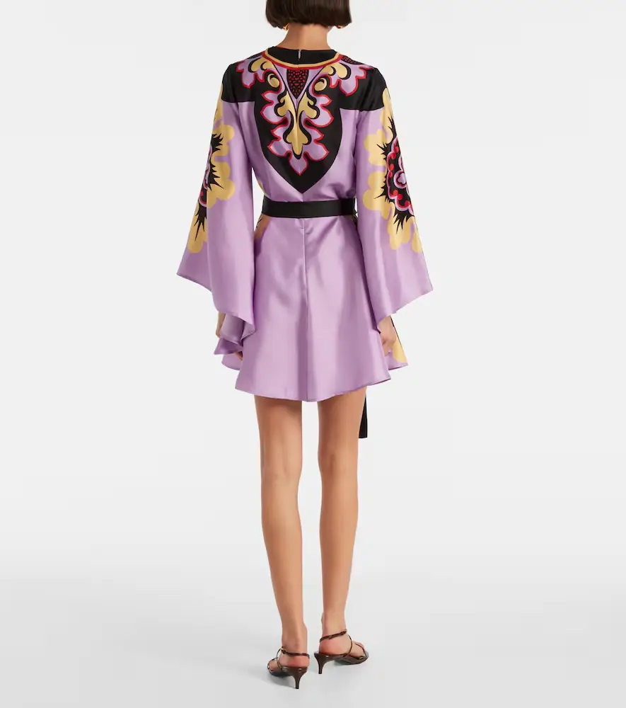 La DoubleJ Magnifico Placée silk twill minidress | Thumbnail 3