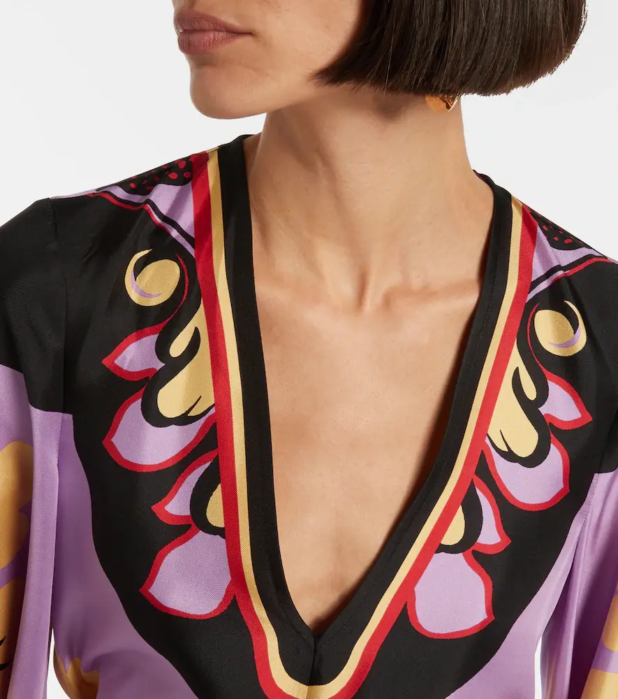 La DoubleJ Magnifico Placée silk twill minidress | Thumbnail 4