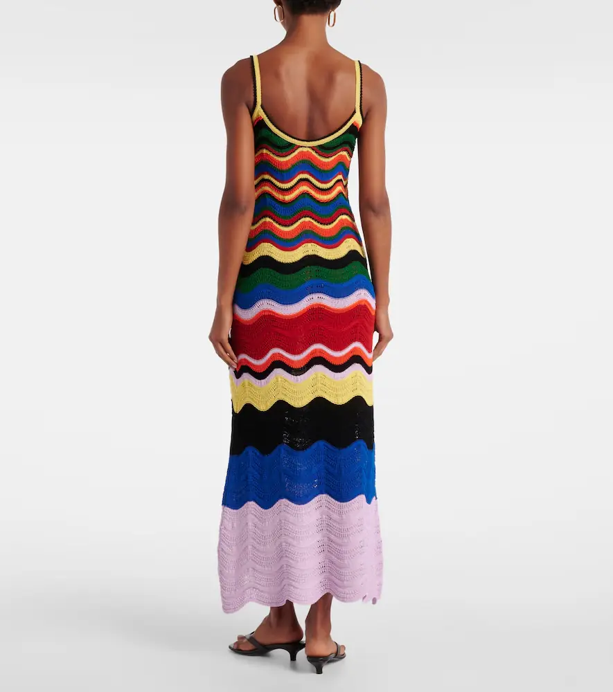 La DoubleJ Chevron crochet cotton maxi dress | Thumbnail 5