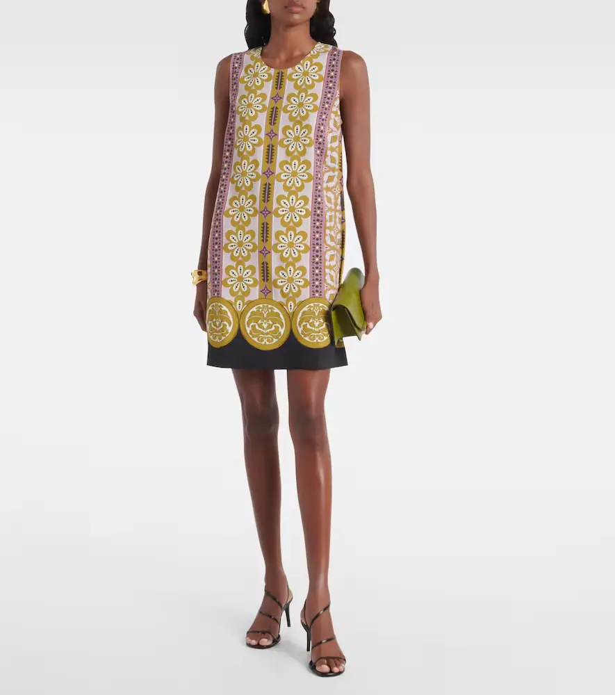 La DoubleJ Stretch Tunic printed satin minidress | Thumbnail 5