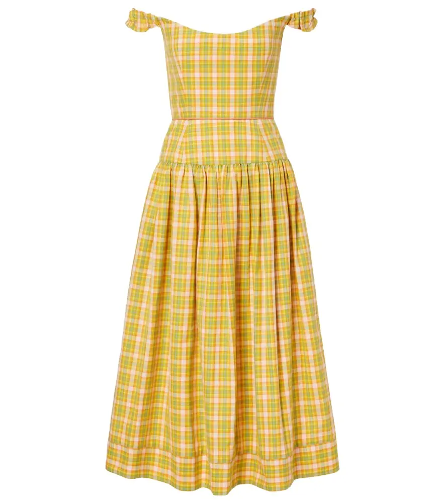 Markarian Giorgia checked cotton midi dress | Image 1 Markarian Giorgia checked cotton midi dress | Image 1