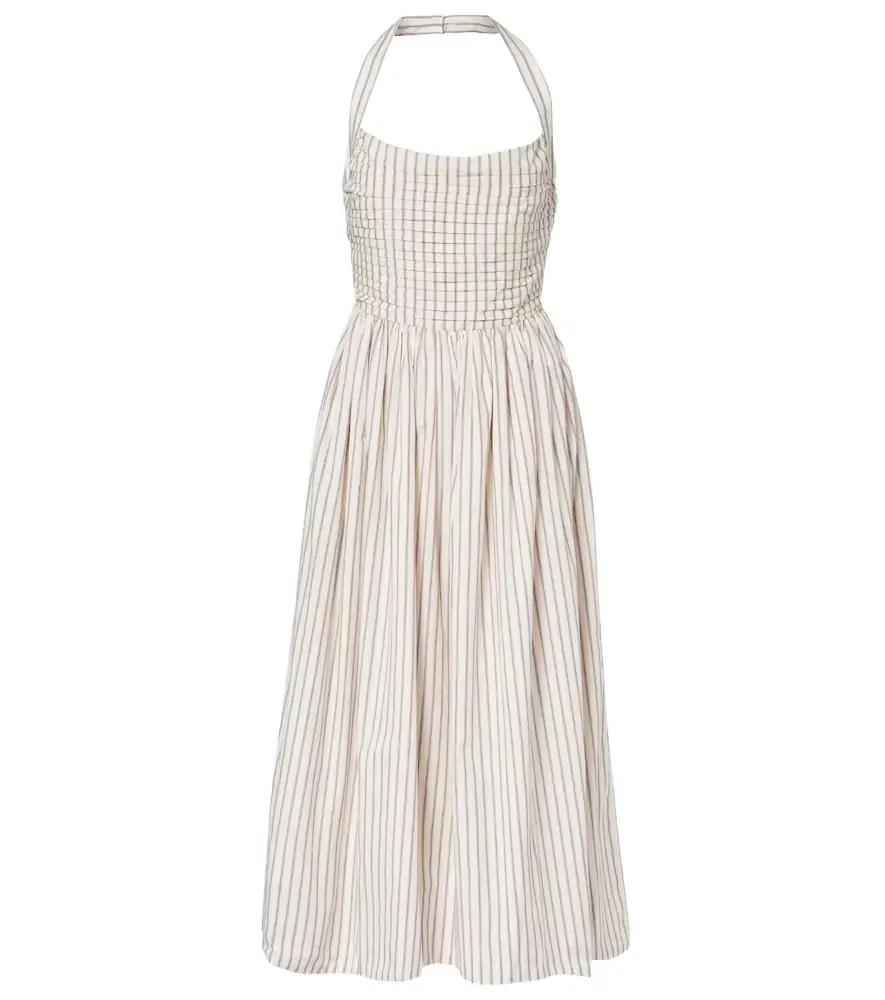 Markarian Halterneck striped cotton midi dress | Image 1 Markarian Halterneck striped cotton midi dress | Image 1