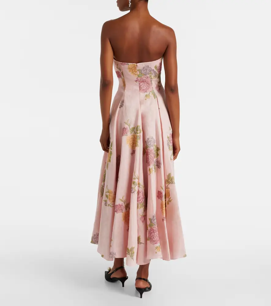 Markarian Floral linen corset dress | Thumbnail 5