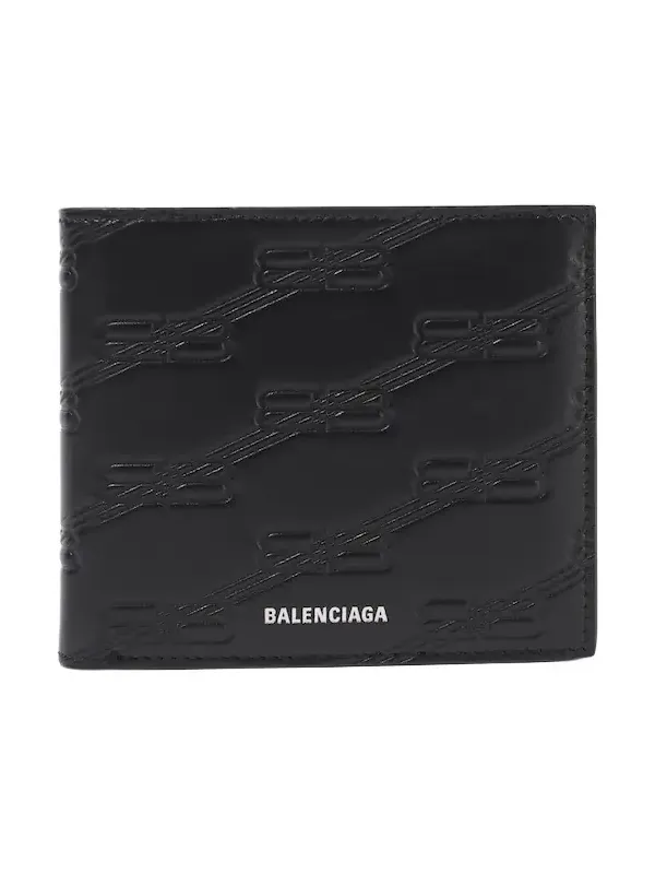 BB debossed bifold wallet