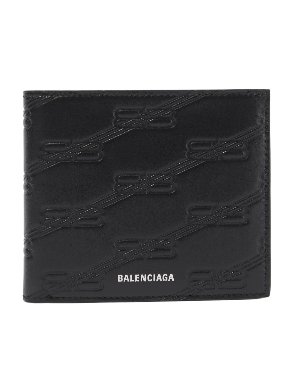 Balenciaga BB debossed bifold wallet