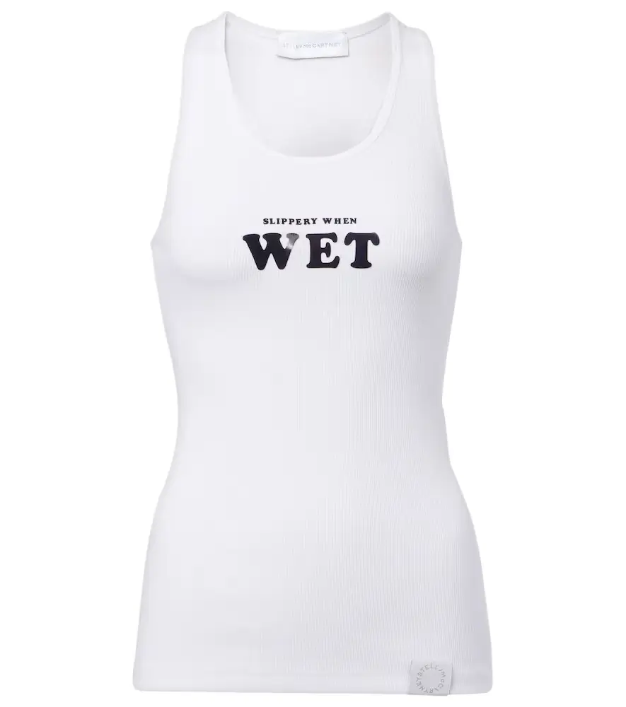Stella McCartney Printed cotton-blend tank top | Image 1 Stella McCartney Printed cotton-blend tank top | Image 1