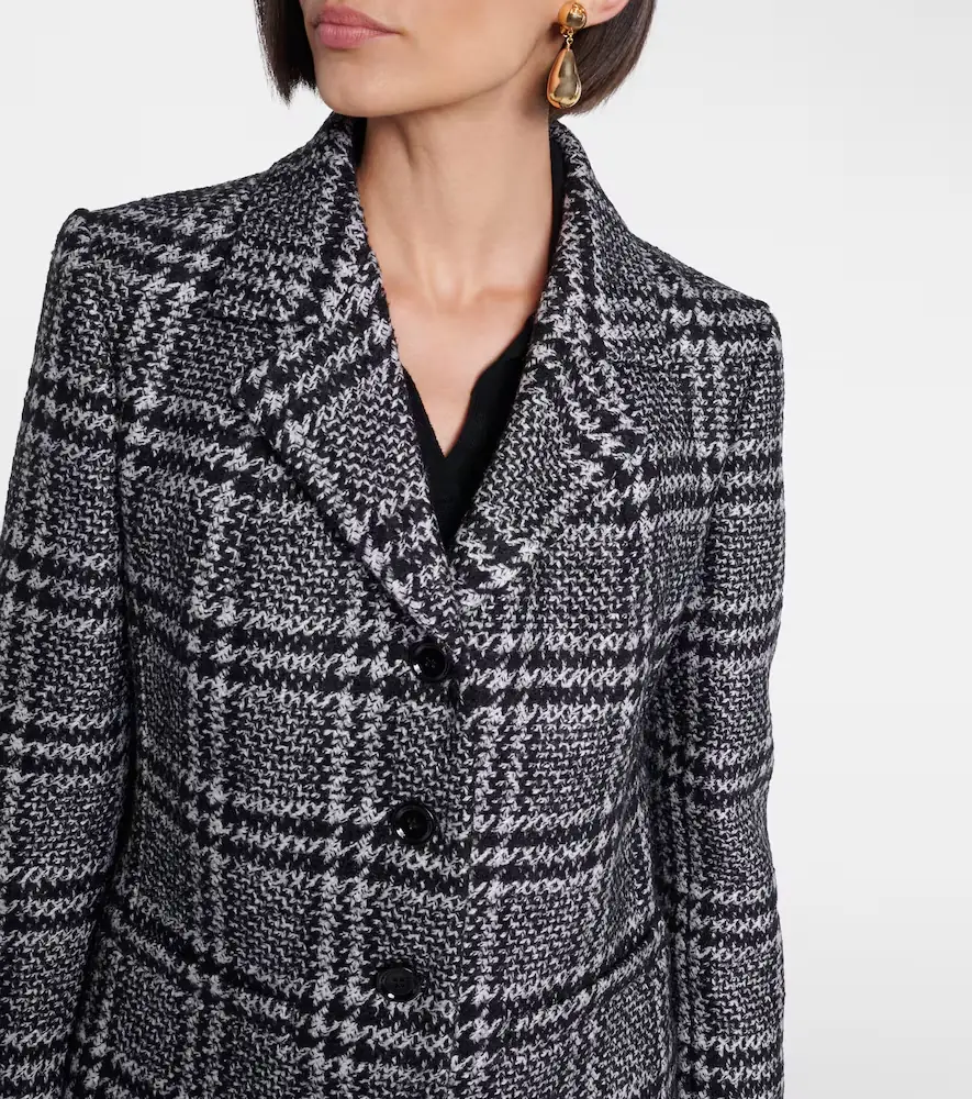 Dolce & Gabbana Checked wool, silk, and llama-blend jacket | Thumbnail 5 Dolce & Gabbana Checked wool, silk, and llama-blend jacket | Thumbnail 5