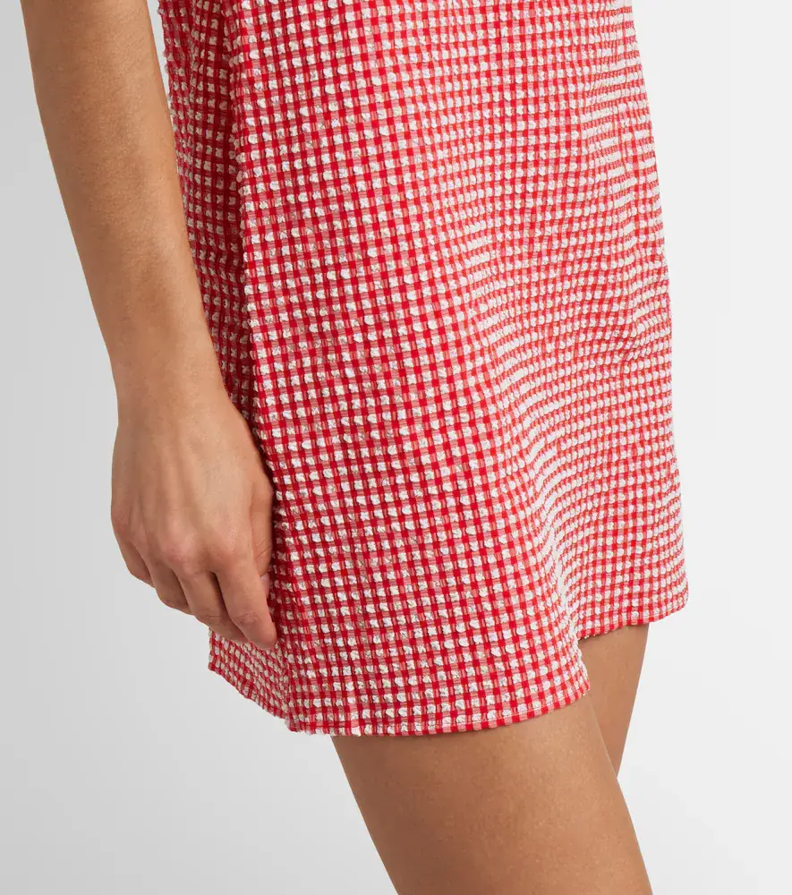 Hunza G Gingham seersucker halterneck minidress | Thumbnail 2