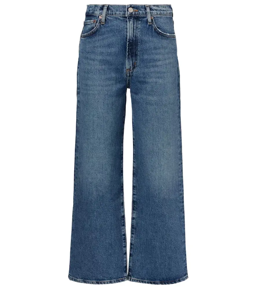 AGOLDE Harper Crop mid-rise wide-leg jeans