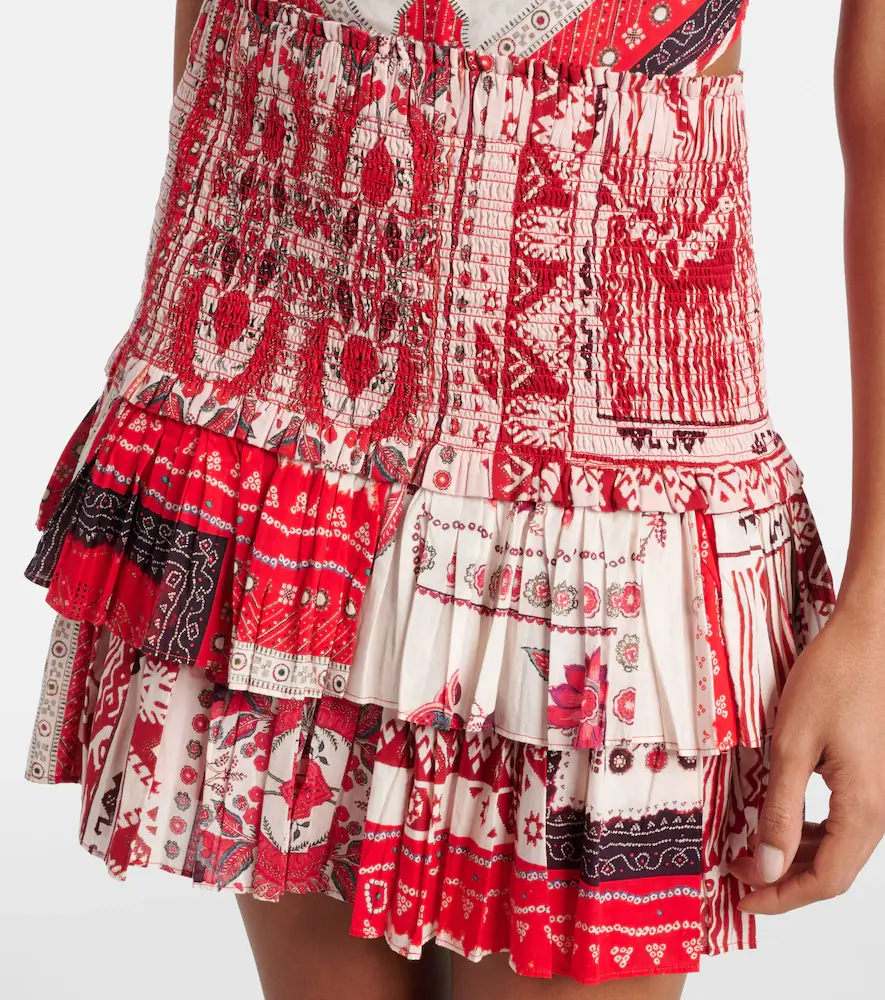 Marant Étoile Naomi shirred printed cotton miniskirt | Thumbnail 4