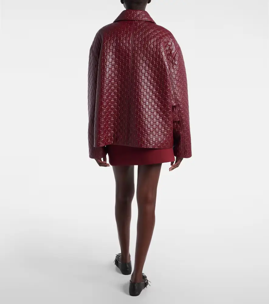 Gucci GG debossed leather jacket | Thumbnail 5 Gucci GG debossed leather jacket | Thumbnail 5