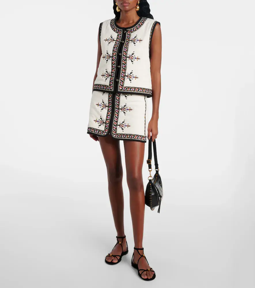 Marant Étoile Zeria embroidered cotton miniskirt | Thumbnail 2