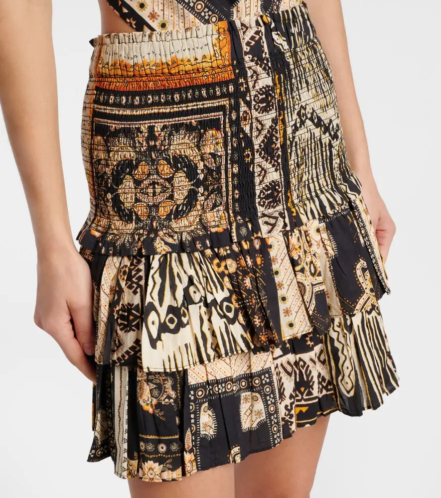 Marant Étoile Naomi shirred printed cotton miniskirt | Thumbnail 2