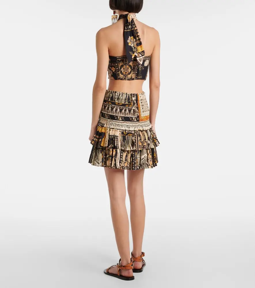 Marant Étoile Naomi shirred printed cotton miniskirt | Thumbnail 4