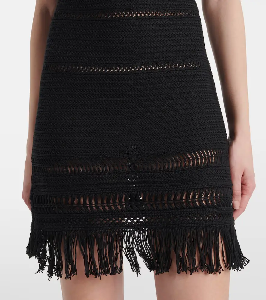 Marant Étoile Araliage macramé cotton minidress | Thumbnail 6