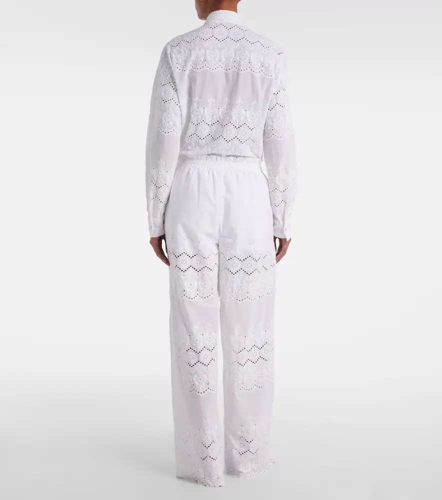 Melissa Odabash Immy broderie anglaise cotton wide-leg pants | Thumbnail 5 Melissa Odabash Immy broderie anglaise cotton wide-leg pants | Thumbnail 5