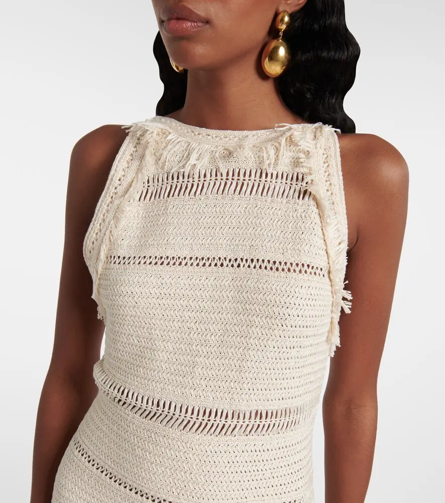 Marant Étoile Araliage macramé cotton minidress | Thumbnail 2