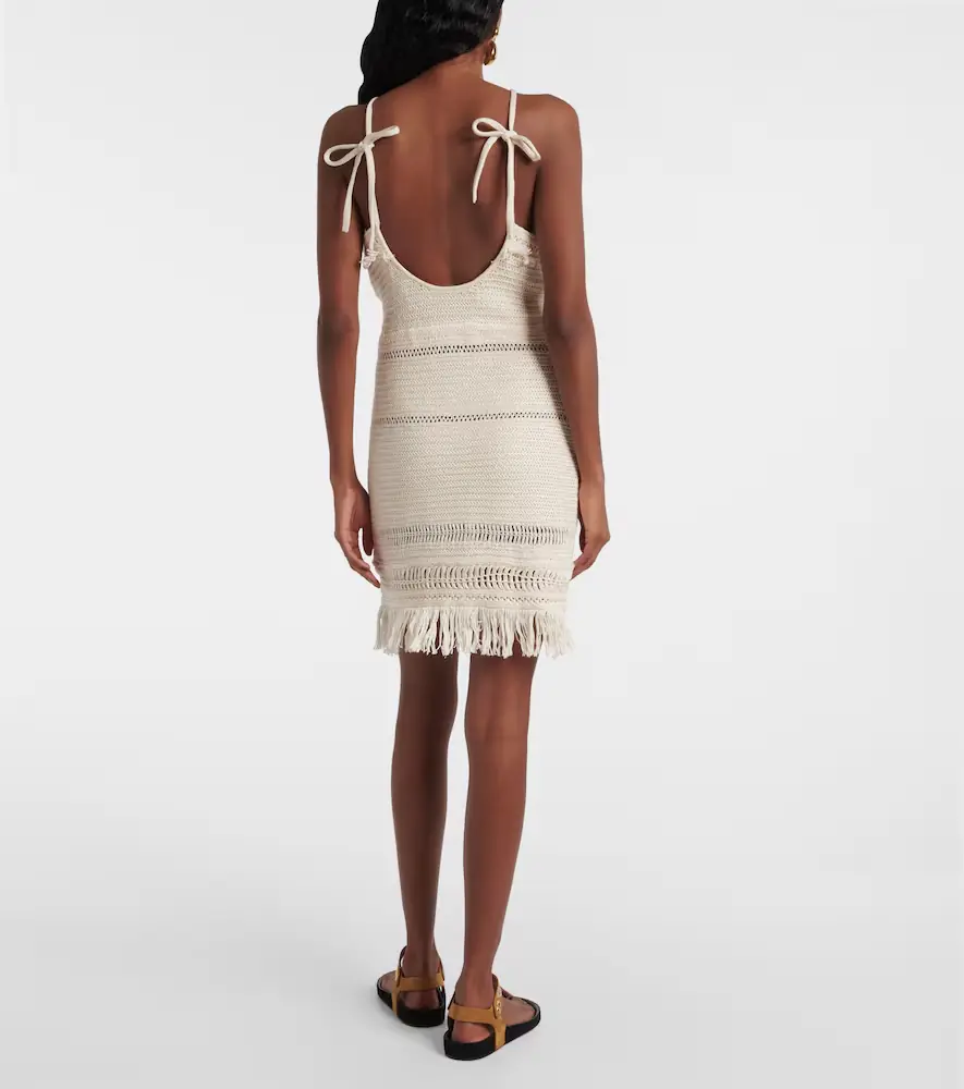 Marant Étoile Araliage macramé cotton minidress | Thumbnail 3