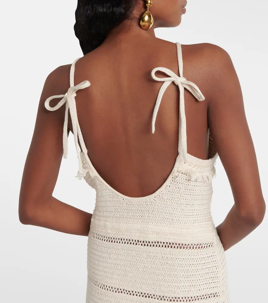 Marant Étoile Araliage macramé cotton minidress | Thumbnail 5